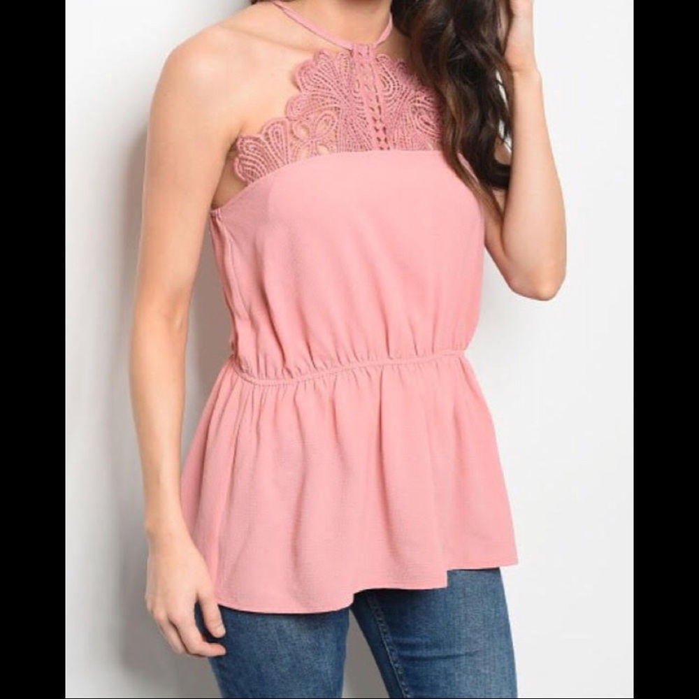 Rose Lace Halter